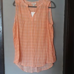 3/$20High low linen top size L
